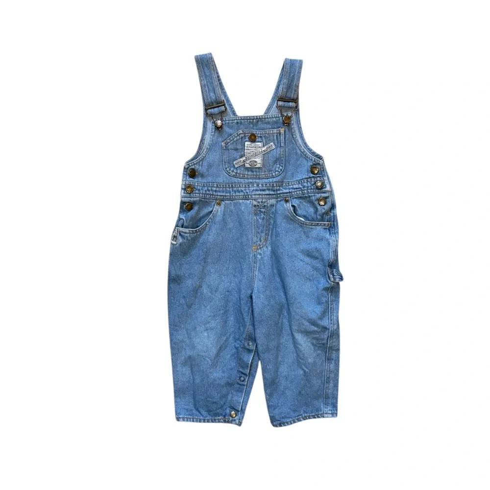 Vintage 90s Denim Overalls Bugle Boy Toddler 24M